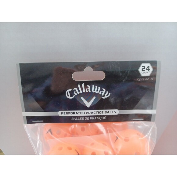 Callaway 24 Perforated Practice Balls Orange New‎ In Package - Picture 2 of 4
